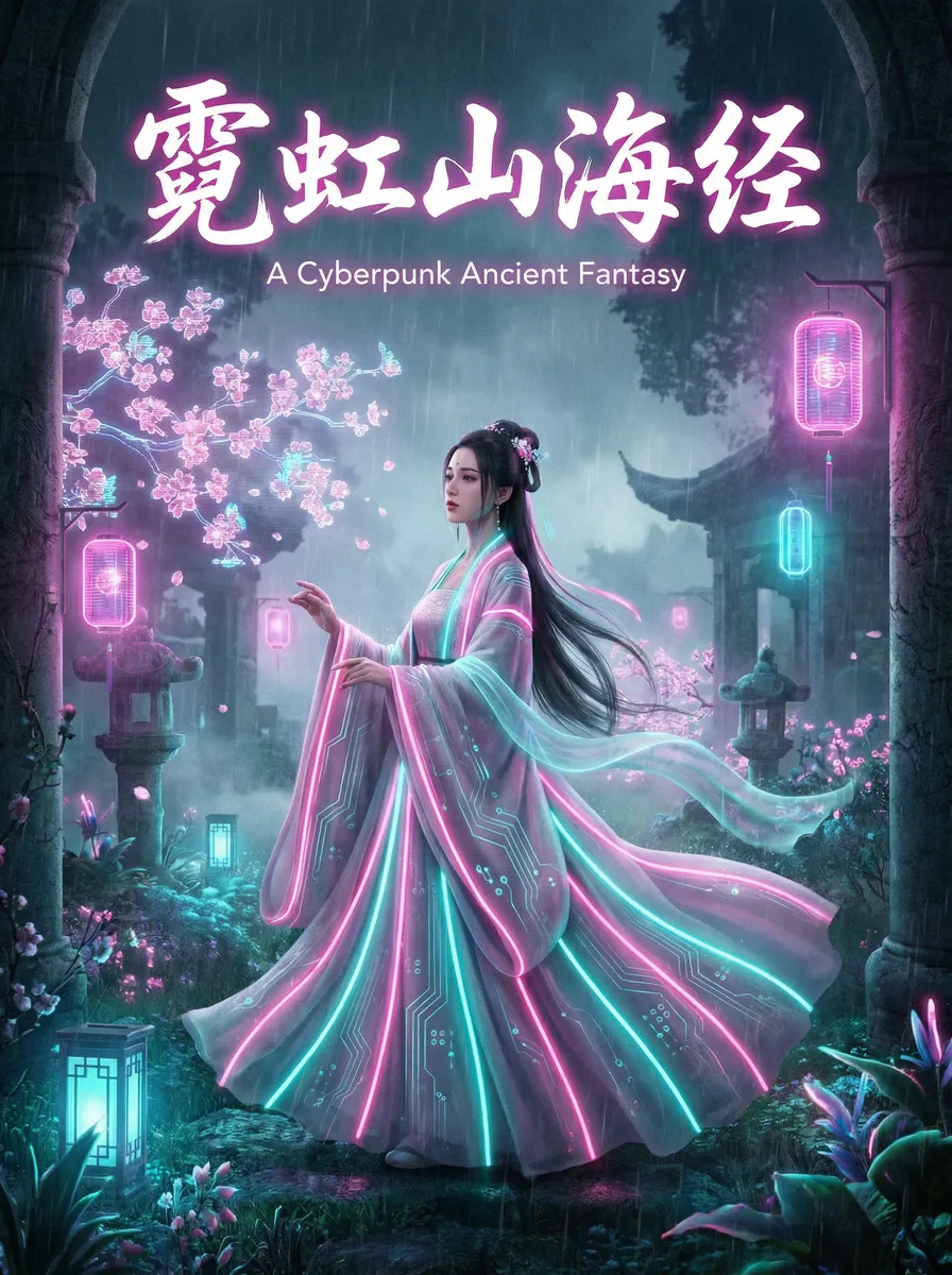 地铁跑酷直充武汉 古风奇缘短剧 - 霓虹山海经海报